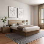 Set mobili camera da letto Malibu 4 pezzi con letto e comò