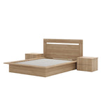 Set mobili camera da letto Malibu 4 pezzi con letto e comò