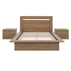 Set mobili camera da letto Malibu 4 pezzi con letto e comò