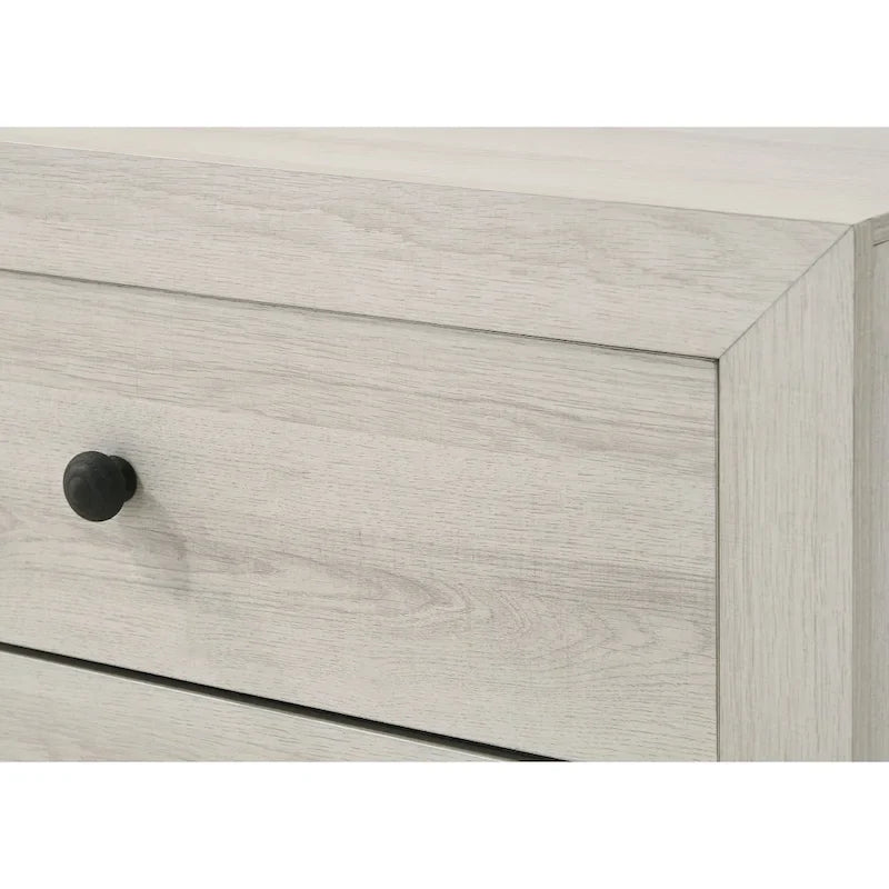 Set da camera da letto Annis a 3 pezzi con piattaforma bianca