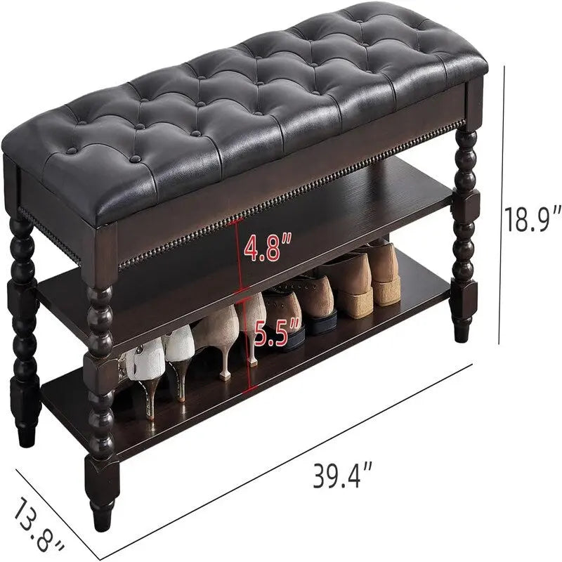 Panca Scarpiera Contenitore - 39,4P x 13,8L x 18,9A