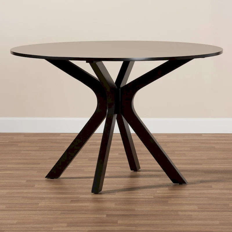 Tavolo da pranzo rotondo moderno Kenji 45" con base a piedistallo