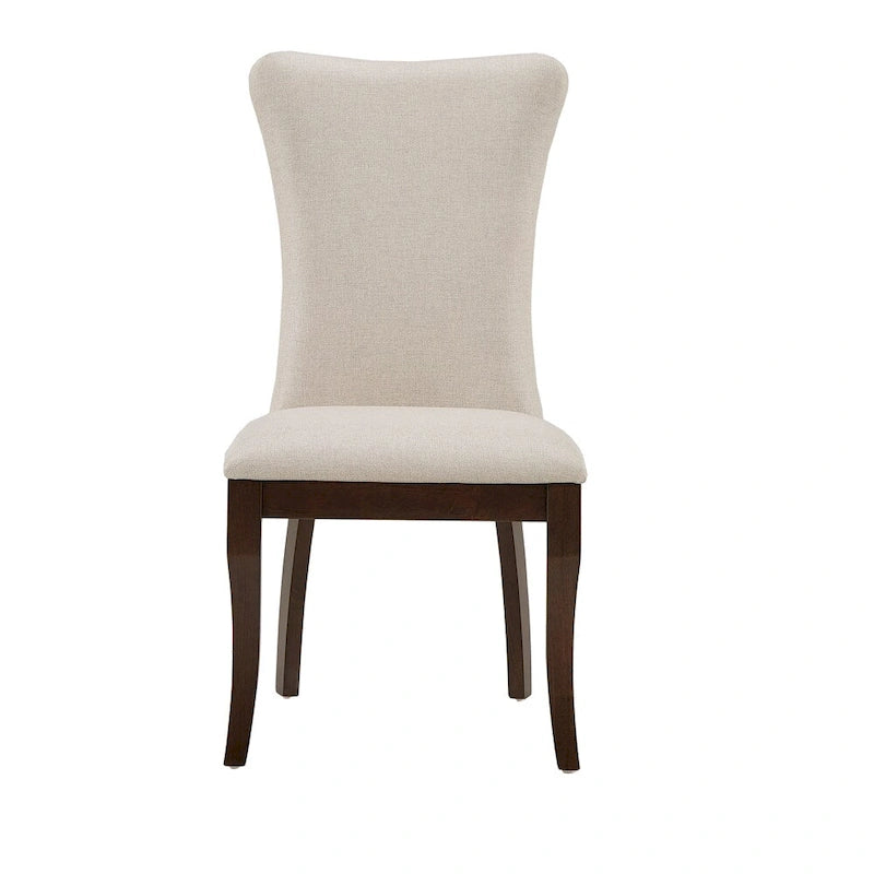 Sedie da pranzo imbottite Willa Fabric Wingback (set da 2)