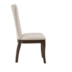 Sedie da pranzo imbottite Willa Fabric Wingback (set da 2)