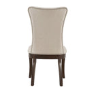 Sedie da pranzo imbottite Willa Fabric Wingback (set da 2)