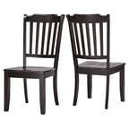 Sedie da pranzo in legno massello con schienale a doghe Eleanor (set da 2)