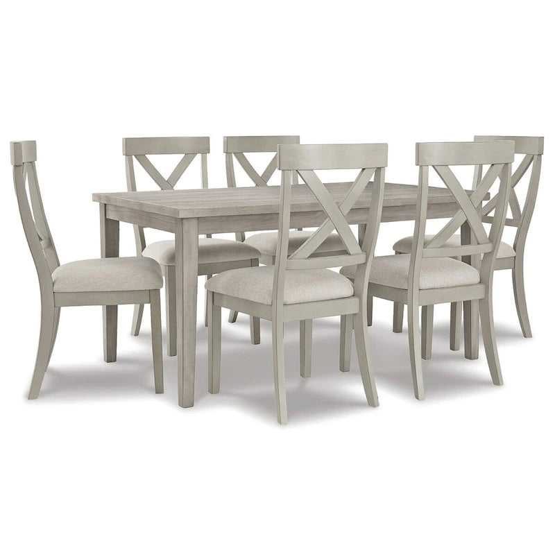 Set tavolo e sedie da pranzo Parellen Gray 7 pezzi