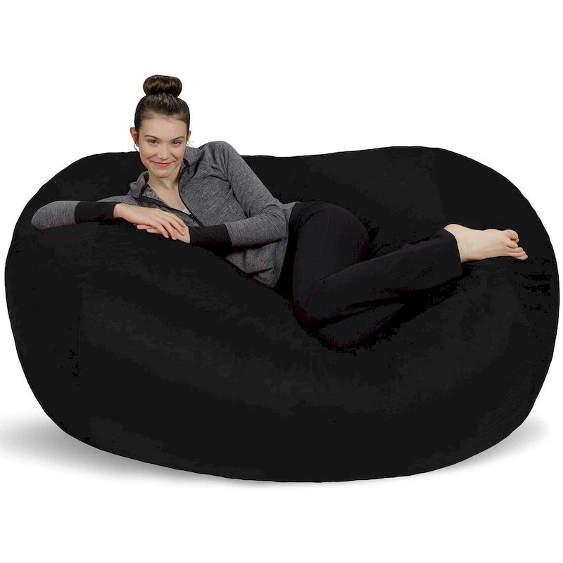 Pouf a sacco da 6 piedi (183 cm), poltrona a sacco grande in memory foam