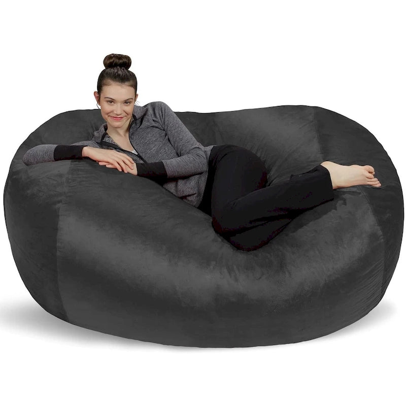 Pouf a sacco da 6 piedi (183 cm), poltrona a sacco grande in memory foam