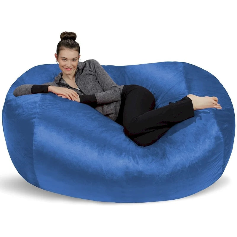 Pouf a sacco da 6 piedi (183 cm), poltrona a sacco grande in memory foam