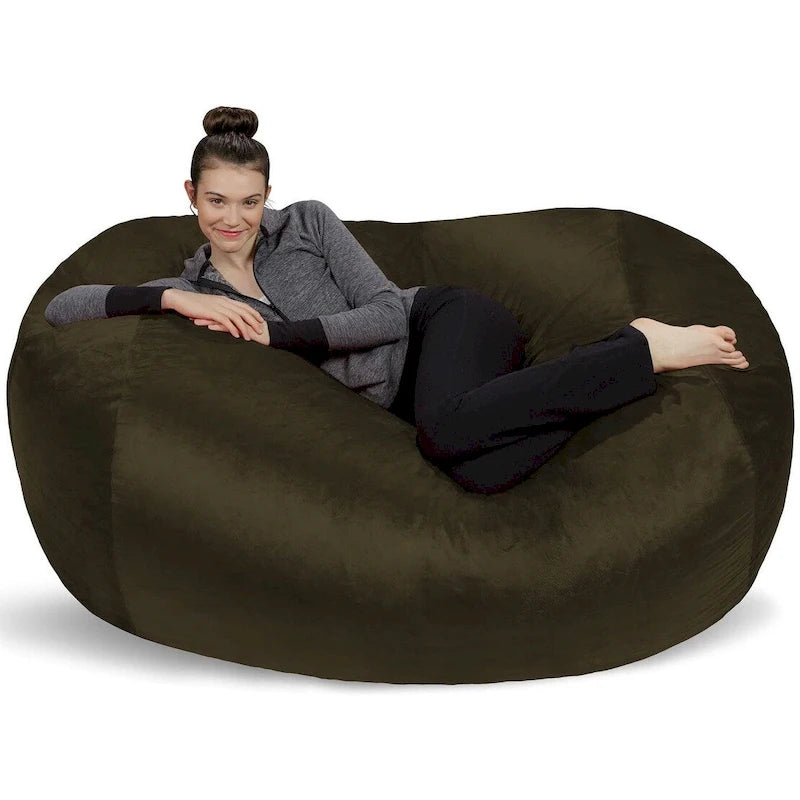 Pouf a sacco da 6 piedi (183 cm), poltrona a sacco grande in memory foam