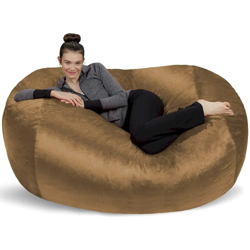 Pouf a sacco da 6 piedi (183 cm), poltrona a sacco grande in memory foam