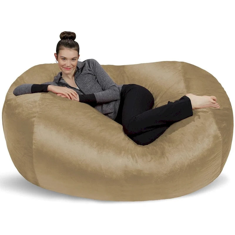 Pouf a sacco da 6 piedi (183 cm), poltrona a sacco grande in memory foam