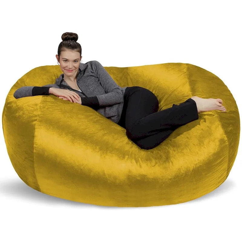 Pouf a sacco da 6 piedi (183 cm), poltrona a sacco grande in memory foam