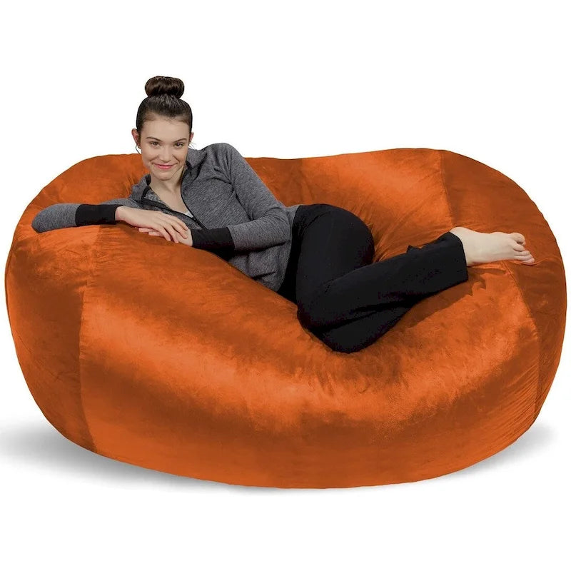 Pouf a sacco da 6 piedi (183 cm), poltrona a sacco grande in memory foam
