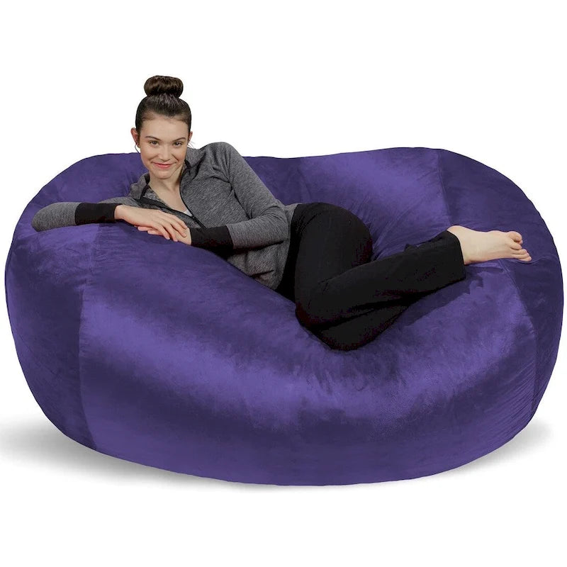 Pouf a sacco da 6 piedi (183 cm), poltrona a sacco grande in memory foam