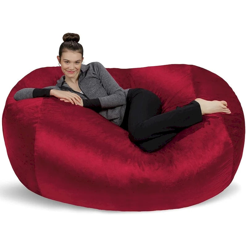 Pouf a sacco da 6 piedi (183 cm), poltrona a sacco grande in memory foam
