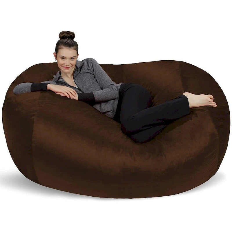 Pouf a sacco da 6 piedi (183 cm), poltrona a sacco grande in memory foam