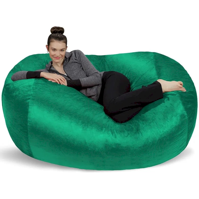 Pouf a sacco da 6 piedi (183 cm), poltrona a sacco grande in memory foam