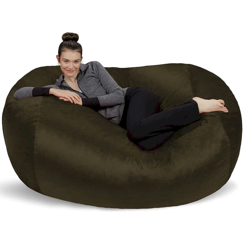Pouf a sacco da 6 piedi (183 cm), poltrona a sacco grande in memory foam