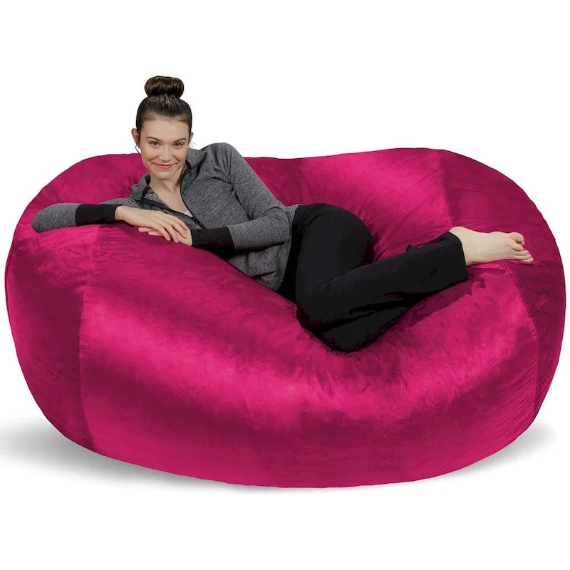 Pouf a sacco da 6 piedi (183 cm), poltrona a sacco grande in memory foam