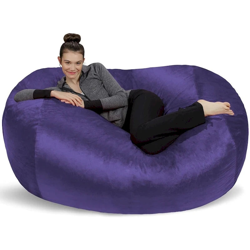 Pouf a sacco da 6 piedi (183 cm), poltrona a sacco grande in memory foam