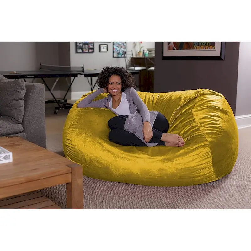 Pouf a sacco da 6 piedi (183 cm), poltrona a sacco grande in memory foam