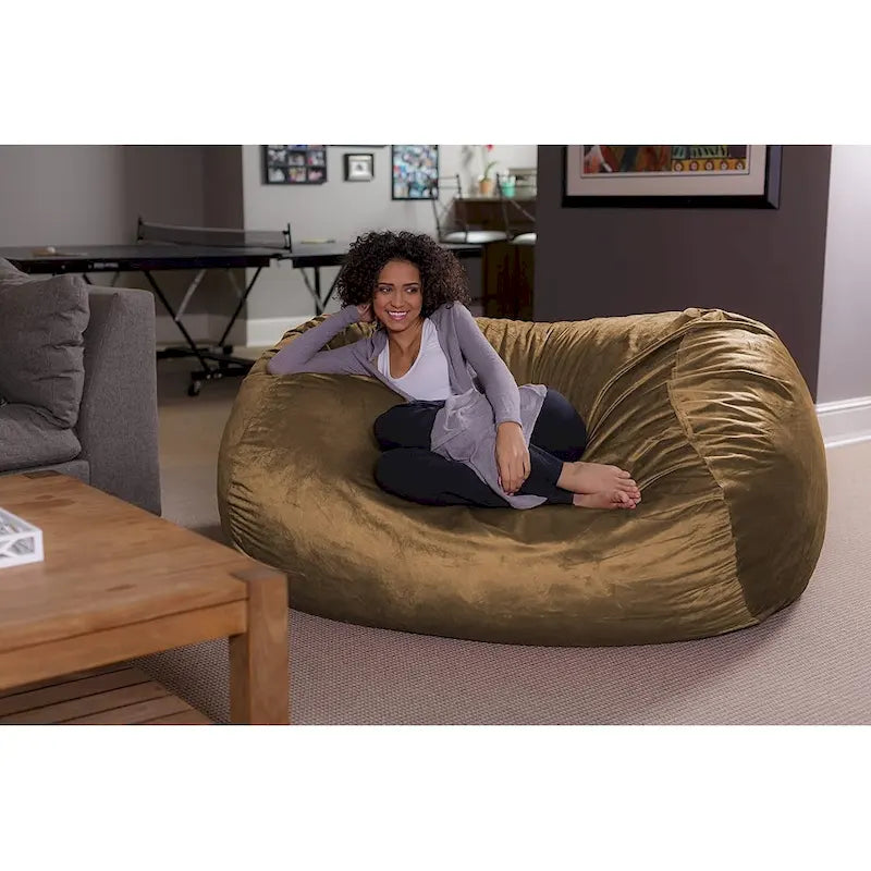 Pouf a sacco da 6 piedi (183 cm), poltrona a sacco grande in memory foam