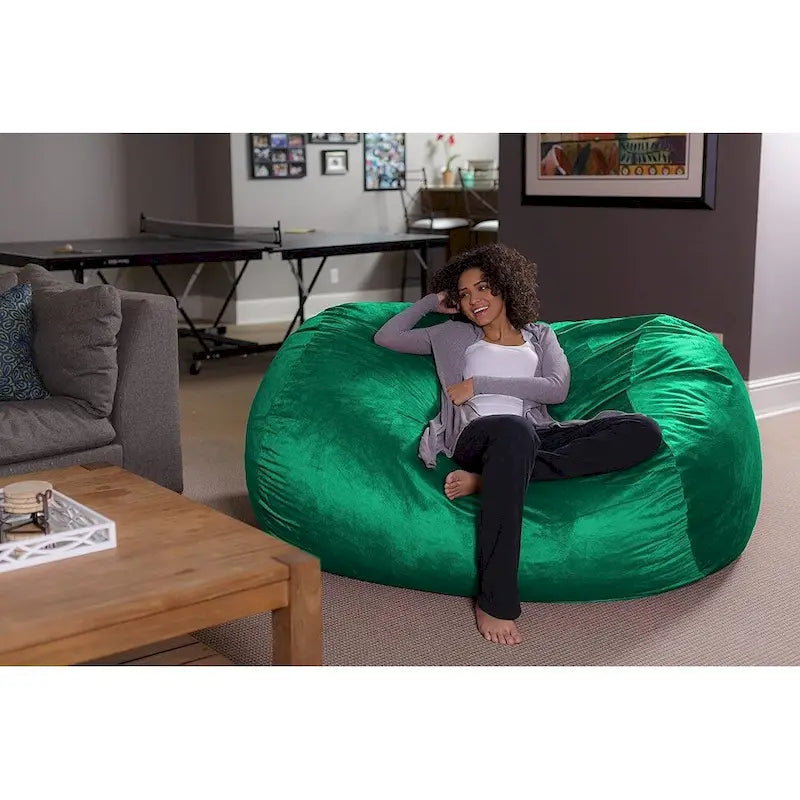 Pouf a sacco da 6 piedi (183 cm), poltrona a sacco grande in memory foam