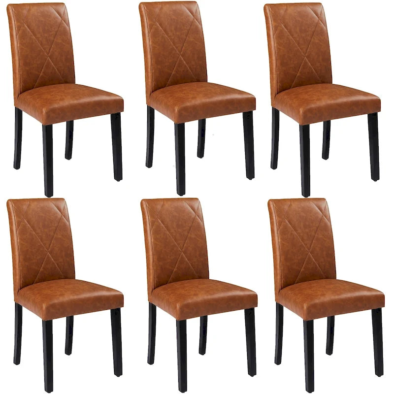 Sedie da pranzo moderne imbottite set da 4 con gambe in metallo
