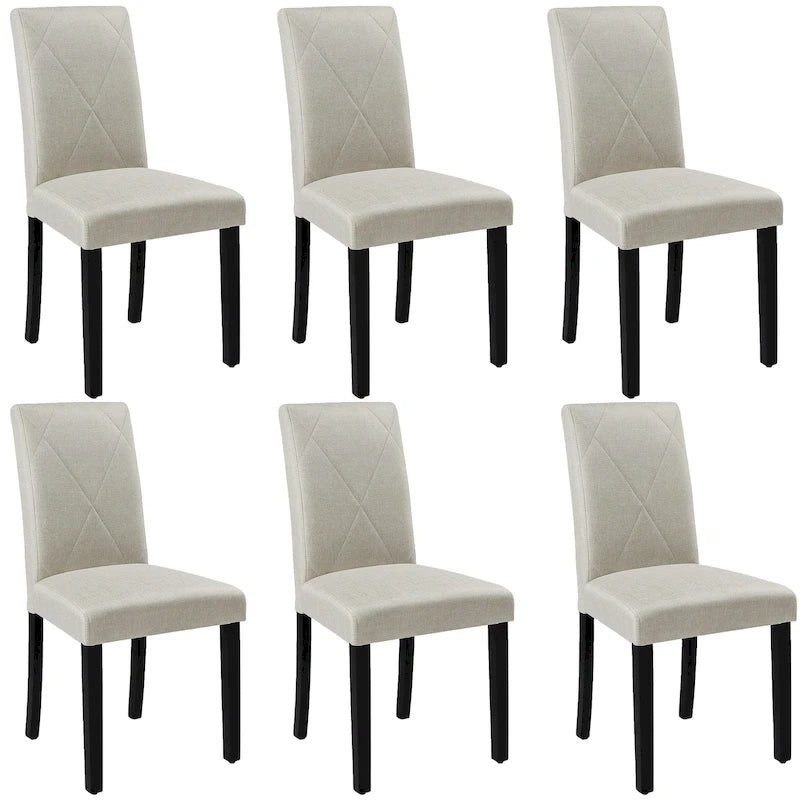 Sedie da pranzo moderne imbottite set da 4 con gambe in metallo