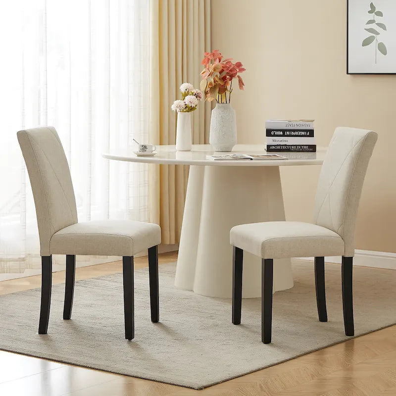 Sedie da pranzo moderne imbottite set da 4 con gambe in metallo