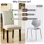 Sedie da pranzo moderne imbottite set da 4 con gambe in metallo