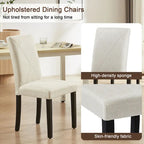 Sedie da pranzo moderne imbottite set da 4 con gambe in metallo