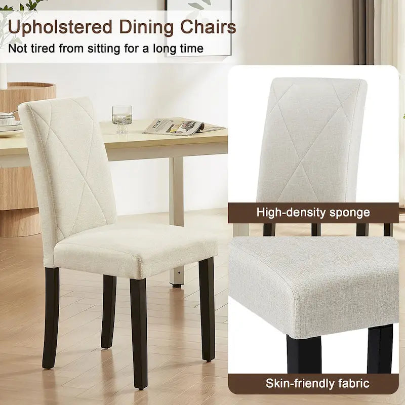 Sedie da pranzo moderne imbottite set da 4 con gambe in metallo