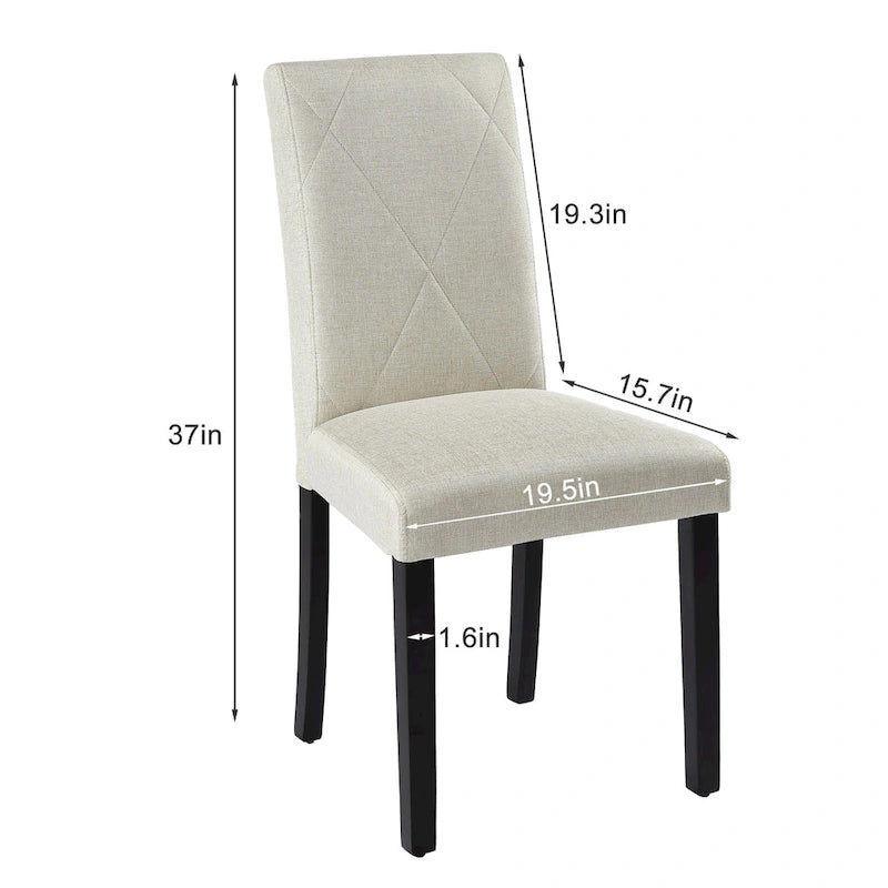 Sedie da pranzo moderne imbottite set da 4 con gambe in metallo