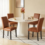Sedie da pranzo moderne imbottite set da 4 con gambe in metallo