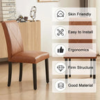 Sedie da pranzo moderne imbottite set da 4 con gambe in metallo