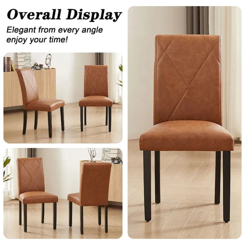 Sedie da pranzo moderne imbottite set da 4 con gambe in metallo