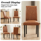 Sedie da pranzo moderne imbottite set da 4 con gambe in metallo
