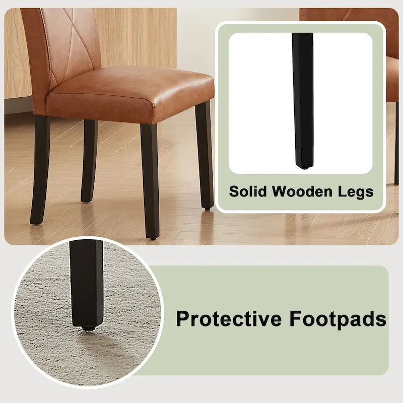 Sedie da pranzo moderne imbottite set da 4 con gambe in metallo