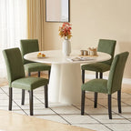 Sedie da pranzo moderne imbottite set da 4 con gambe in metallo