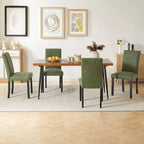 Sedie da pranzo moderne imbottite set da 4 con gambe in metallo