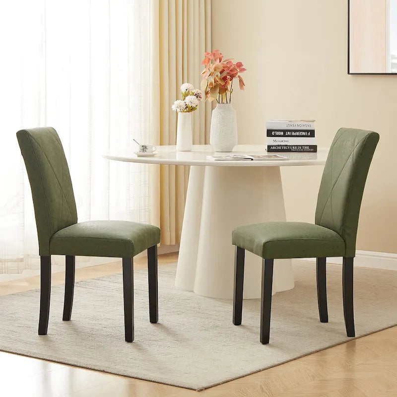 Sedie da pranzo moderne imbottite set da 4 con gambe in metallo