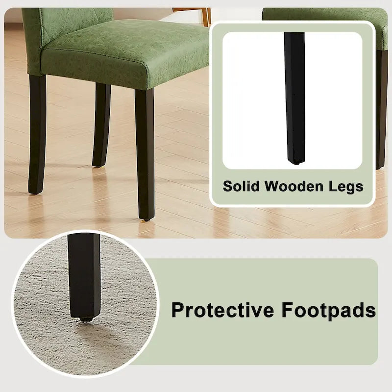 Sedie da pranzo moderne imbottite set da 4 con gambe in metallo