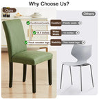 Sedie da pranzo moderne imbottite set da 4 con gambe in metallo