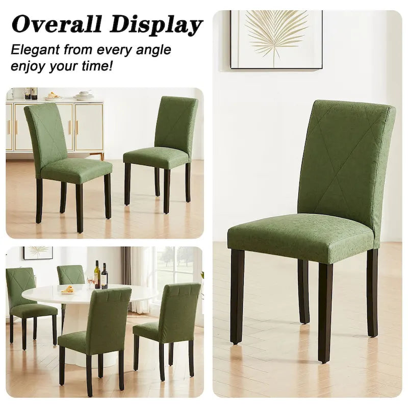 Sedie da pranzo moderne imbottite set da 4 con gambe in metallo