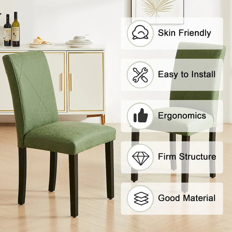 Sedie da pranzo moderne imbottite set da 4 con gambe in metallo