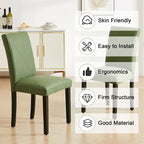 Sedie da pranzo moderne imbottite set da 4 con gambe in metallo