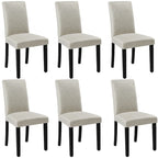 Sedie da pranzo moderne imbottite set da 4 con gambe in metallo